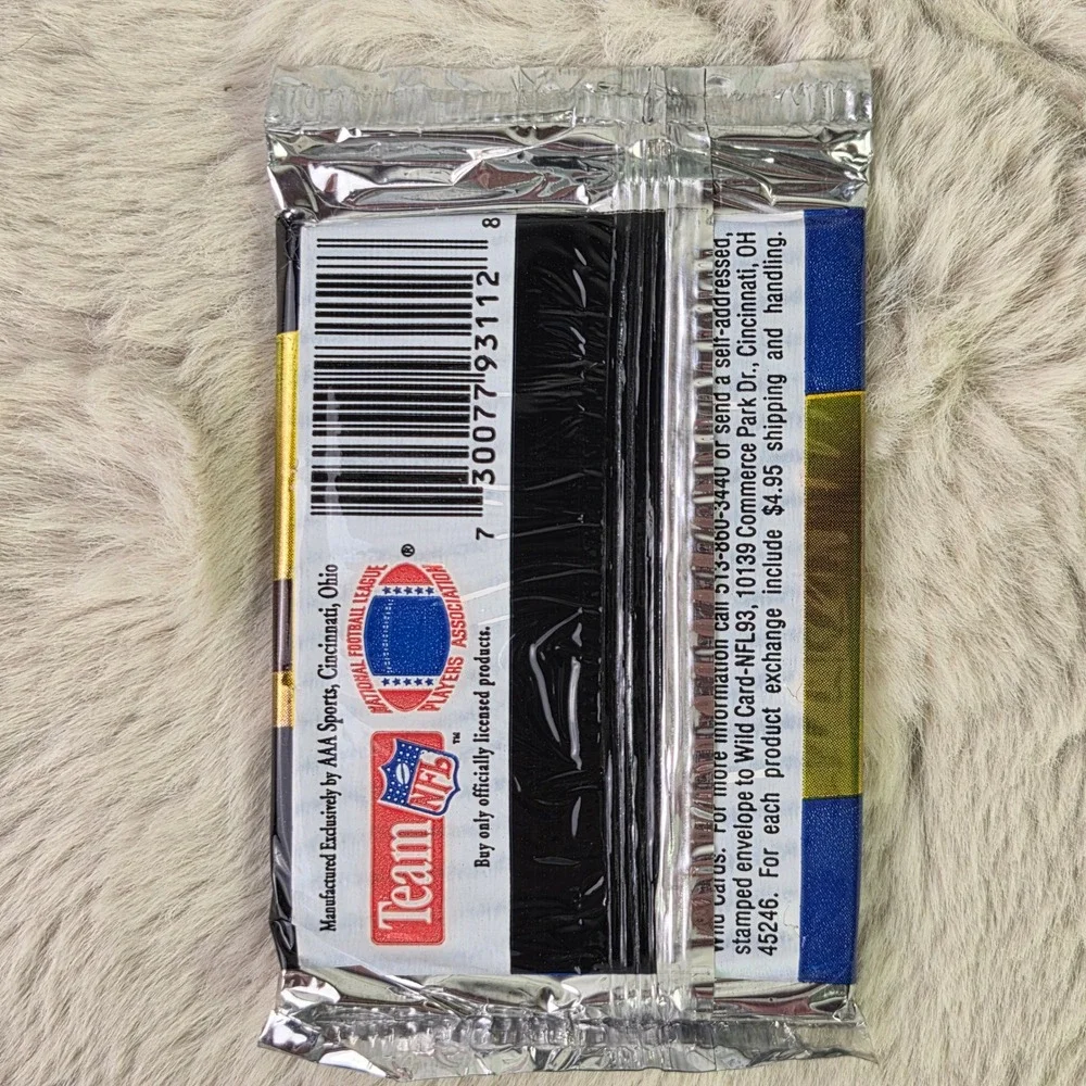 Lot of 6 1993 Wild Card NFL Players Football Trading Card Packs Sealed 12 Cards
